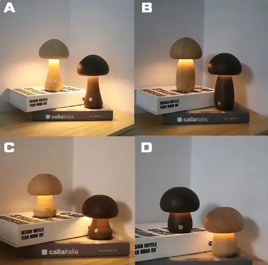 Lámpara de Mesa en Forma de Hongo