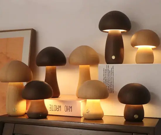 Lámpara de Mesa en Forma de Hongo