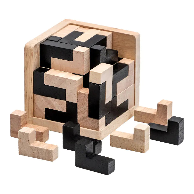Cubo de madera 3D